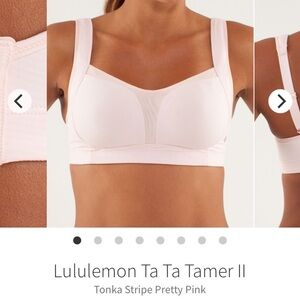 Lululemon Athletica Pink Ta Ta Tamer II Sports Bra